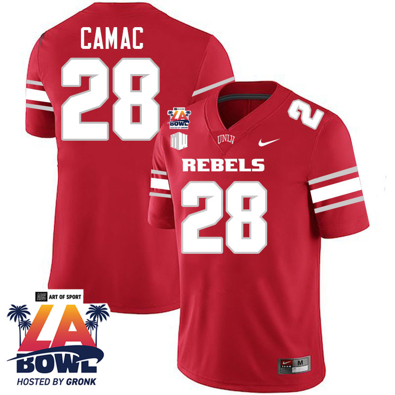 Fisher Camac LA Bowl Jersey,UNLV Rebels 2024 LA Bowl Jersey-Scarlet